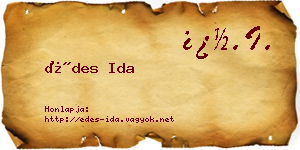Édes Ida névjegykártya