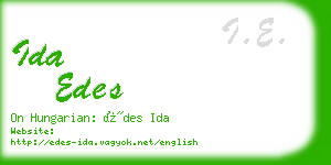 ida edes business card